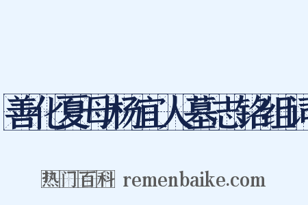 善化夏母杨宜人墓志铭组词是什么意思的图片